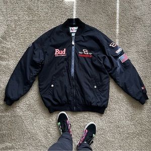 Vintage Chase Authentic Budweiser Bud NASCAR Jacket Dale Earnhardt JR